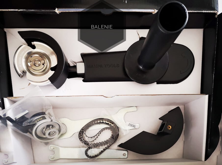 Manpa viacučelove rmeno na uhlovu brúsku