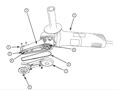Náhradné rameno elektrickej frézky - kryt MIN.FG.ARM001