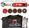 El. uhlová minibrúska MERLIN2 s  reguláciou otáčok so základným vybavením