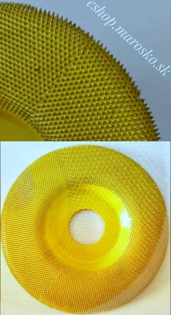 Disc raspel-ac oblic convex fără orificii, fin, 100 mm