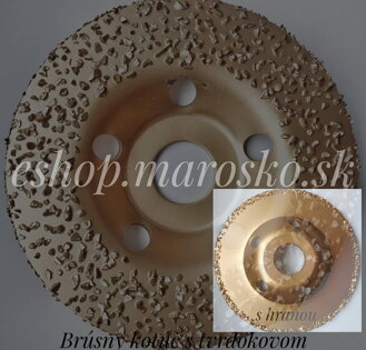 Brusný kotúč s tvrdokovom  Ø 125mm  STREDNE HRUBÝ S HRANOU