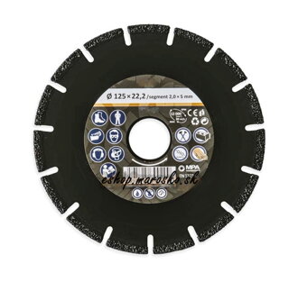  UNIVERZÁLNY diamantový rezný kotúč-pr.125mm/230mm