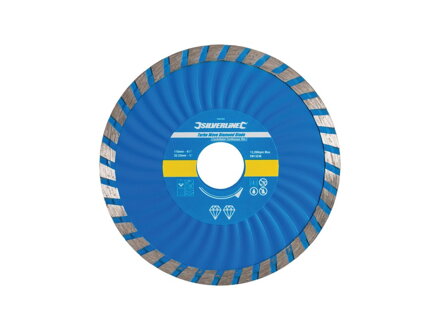 Diamantový rezný kotúč - Turbo Wave Diamond Blade- 115 × 22,23 mm Silverline 