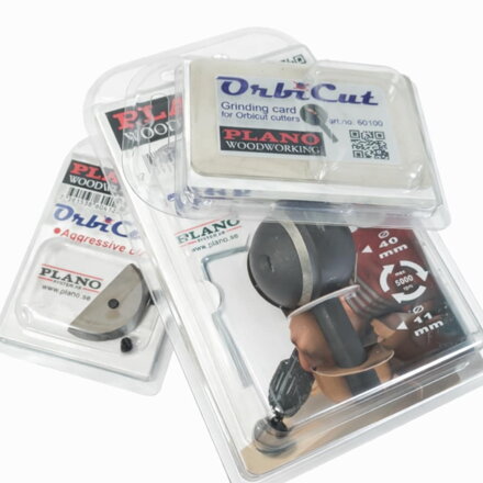 Orbi Cut – dlabacia guľôčka na stopke 40mm + náhradné nože + ostriaca karta 