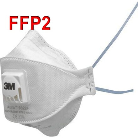 Respirátor 3M 9322+ FFP2 – skladací respirátor s výdychovým ventilom