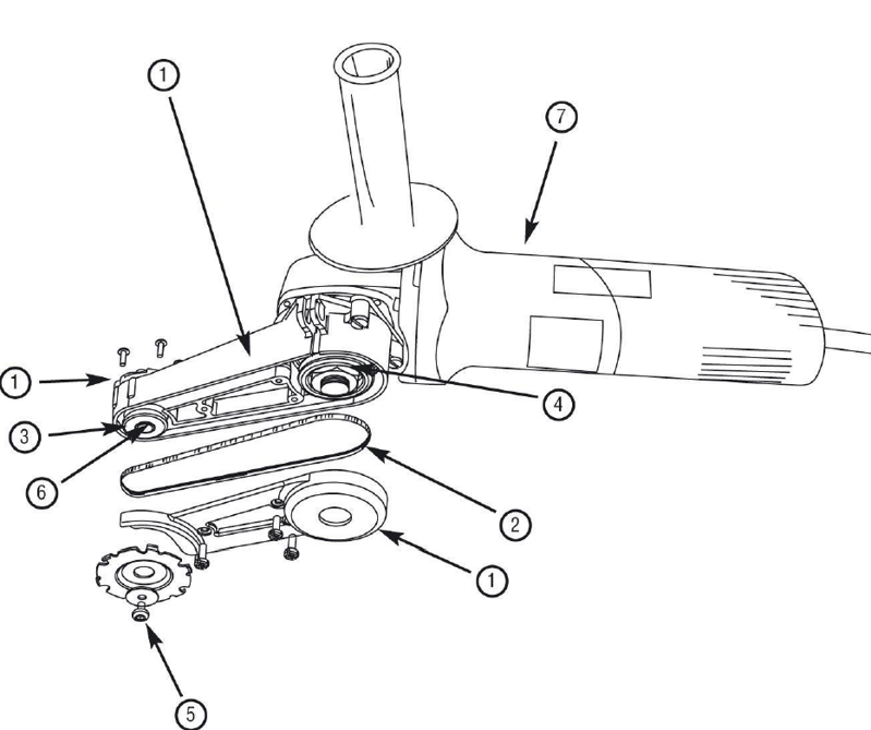 Náhradné rameno elektrickej frézky - kryt MIN.FG.ARM001