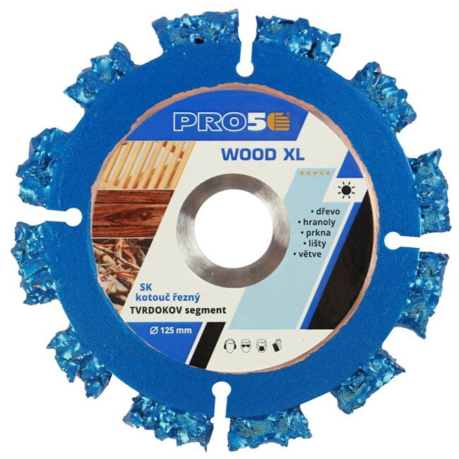 Tvrdokovový rezný kotúč PRO5 WOOD XL 125 mm na korene