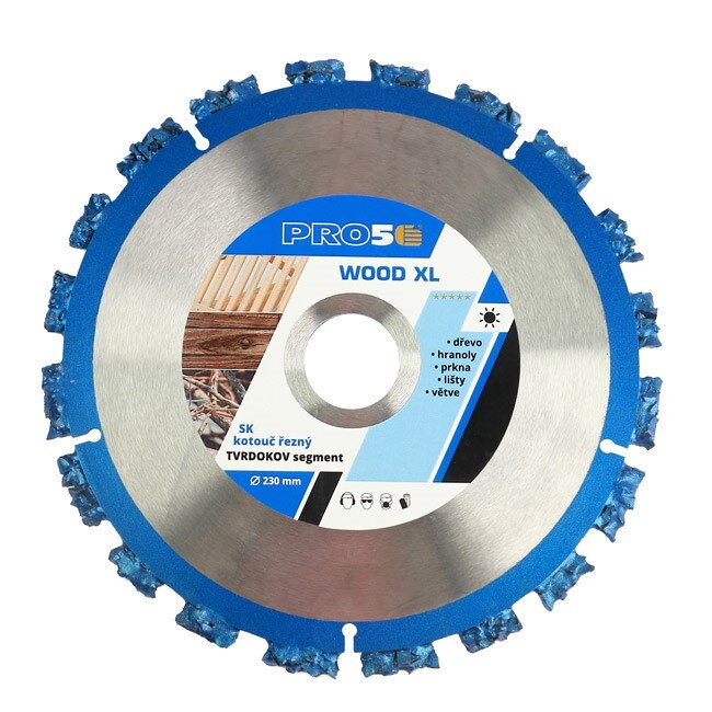 Tvrdokovový rezný kotúč PRO5 WOOD XL 230mm na korene