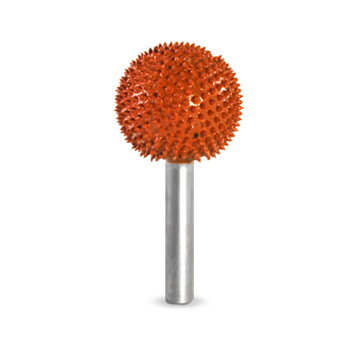 Tvrdokovová Ihličkova rašplička tvar GULIČKA -pr. 25,4 mm stopka 6 mm