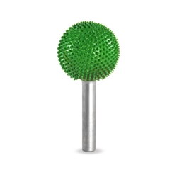 Tvrdokovová bodlinová rašplička – tvar KULIČKA, pr. 25,4 mm, stopka 6 mm