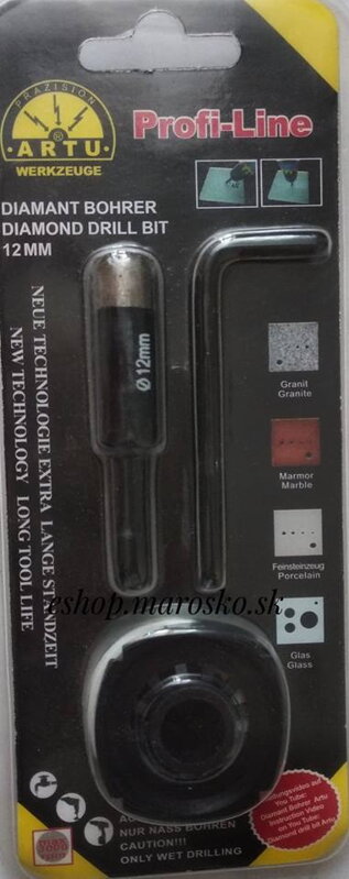 Diamantový dutý vrták pr. 12 mm-stopka do vrtačky